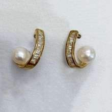 Pearl & Baguette Channel J Earrings