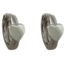 Plain Heart Huggie Earrings