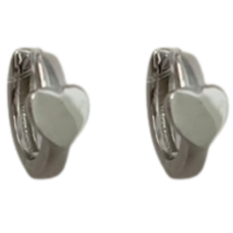 Plain Heart Huggie Earrings