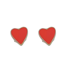 Enamel Heart Stud Earring