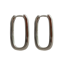 Slim Oval Hoop Earrings