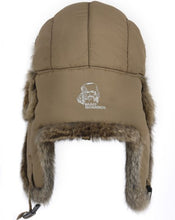 Supplex Bomber Hat with Brown Rabbit Fur