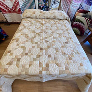 Snowball & 9-Patch Queen Quilt