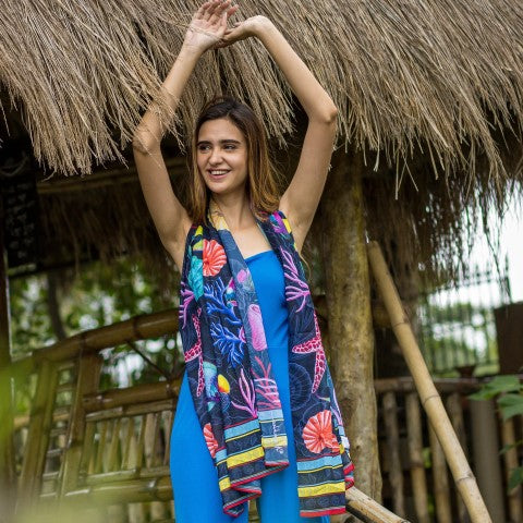 Mystical Reef Chiffon Scarf