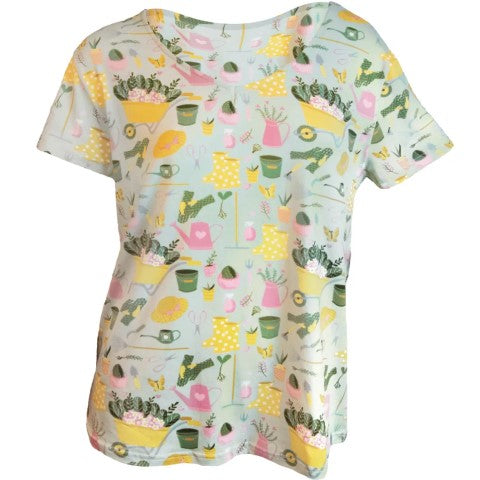 Garden Girl V-Neck Sleep Top