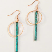 Patina Circle Bar Earrings