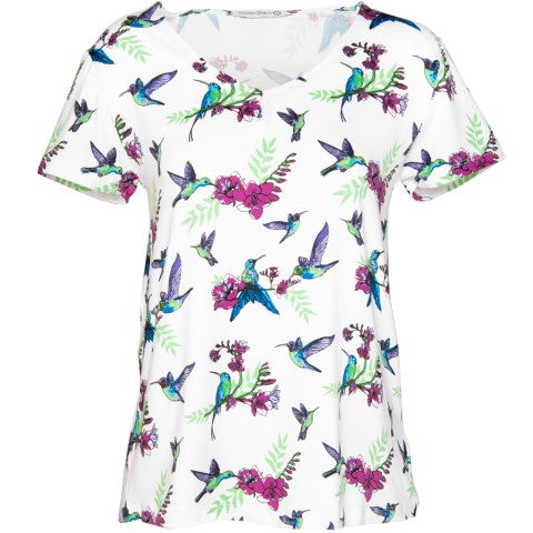 Hummingbird V-Neck Top