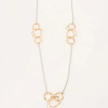Two-Tone Wavy Circles Necklace