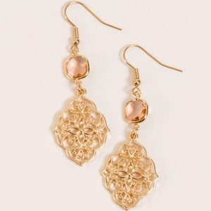 Esme Small Beaded Filigree Earrings