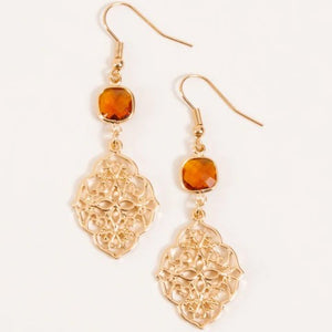 Esme Small Beaded Filigree Earrings