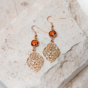 Esme Small Beaded Filigree Earrings