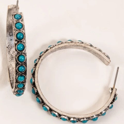 Studded Hoop Earrings