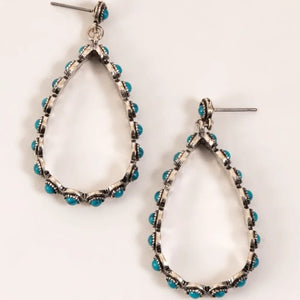 Studded Teardrop Earrings