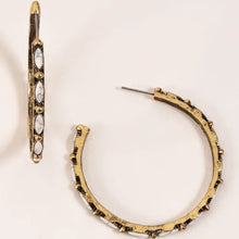 Studded Thin Hoop Earrings