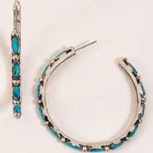 Studded Thin Hoop Earrings