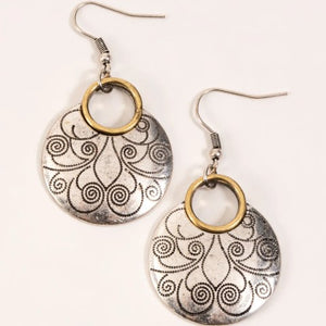 Spiral Disc Earrings