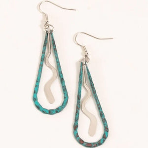 Squiggle Teardrop Earrings