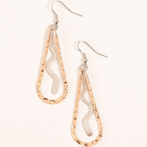 Squiggle Teardrop Earrings