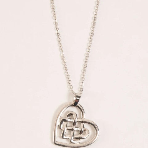 Celtic Heart Woven Necklace