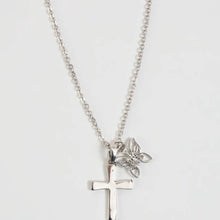 Grace Cross and Butterfly Necklace