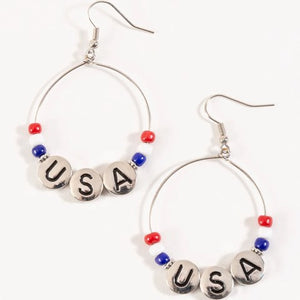 USA Beaded Earrings