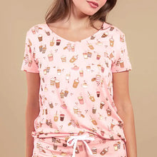 Love At First Sip Pajama V-Neck Top