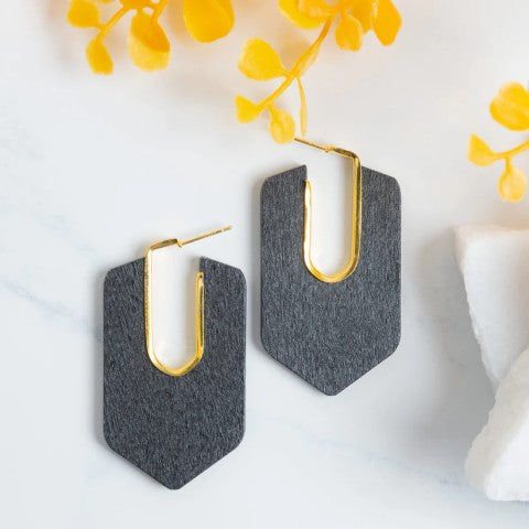 Flat Geometric Shape Earrings