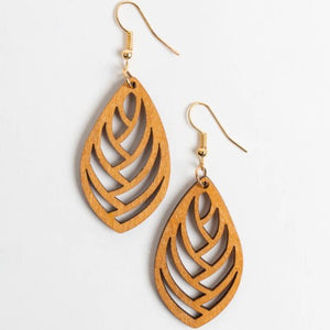 Cut Out Leaf Drop Earrings