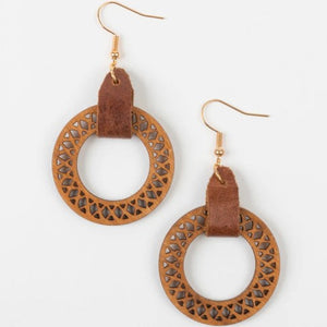 Circular Snake Pattern Earrings