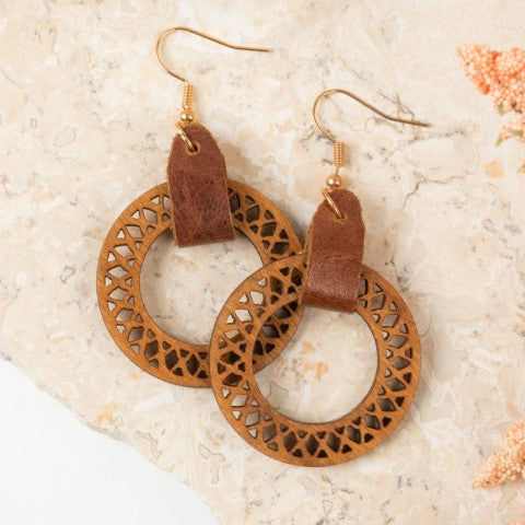 Circular Snake Pattern Earrings