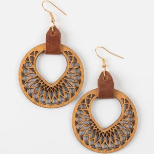 Mandala Pattern Open Earrings