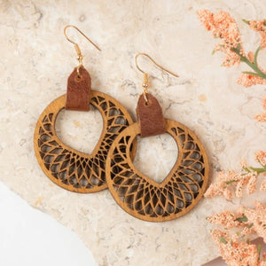 Mandala Pattern Open Earrings