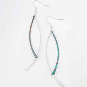 Pointed Oval Earrings