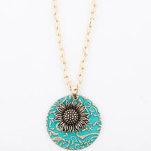 Sunflower Turquoise Necklace