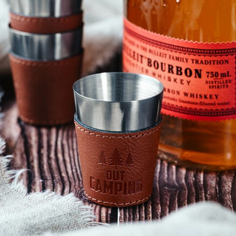 Out Camping Shot Glass