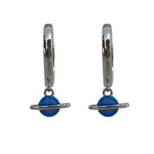 Opal Planet Huggie Earrings