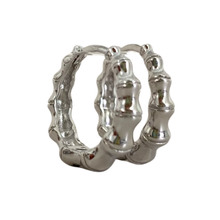 Bamboo Textured Hoop Earrings