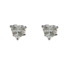 Crystal Heart Stud Earrings