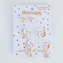 Holiday Christmas Tree Earring Trio