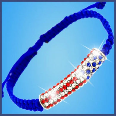 Rhinestone American Flag Bracelet/Anklet