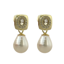 Pearl Drop Stud Earrings