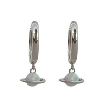 Opal Planet Huggie Earrings