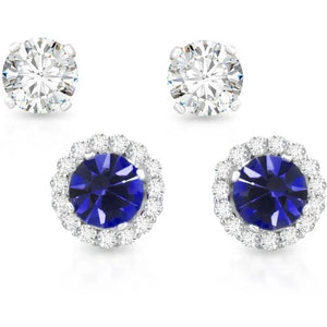 Halo Birthstone Earrings