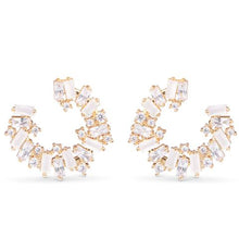 CZ Open Circle Earrings