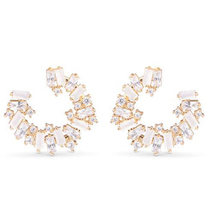 CZ Open Circle Earrings