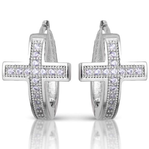 Cross Ear Hug Earrings