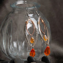 Halloween Wire Wrap Beaded Earrings