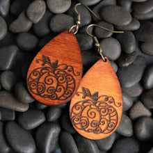 Filigree Pumpkin Teardrop Earrings