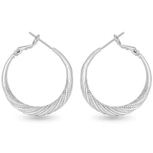 Ivy Textured Twisted Hoop Earrings