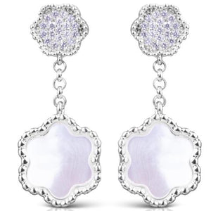 Mother of Pearl Clover Earrings